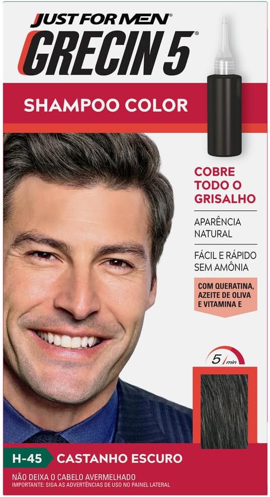 Grecin Shampoo Tonalizante 5 Castanho Escuro