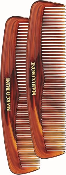 Kit com 2 Pentes Marco Boni para Cabelo e Barba