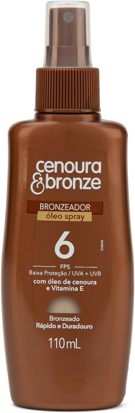Óleo Bronzeador Spray Cenoura e Bronze